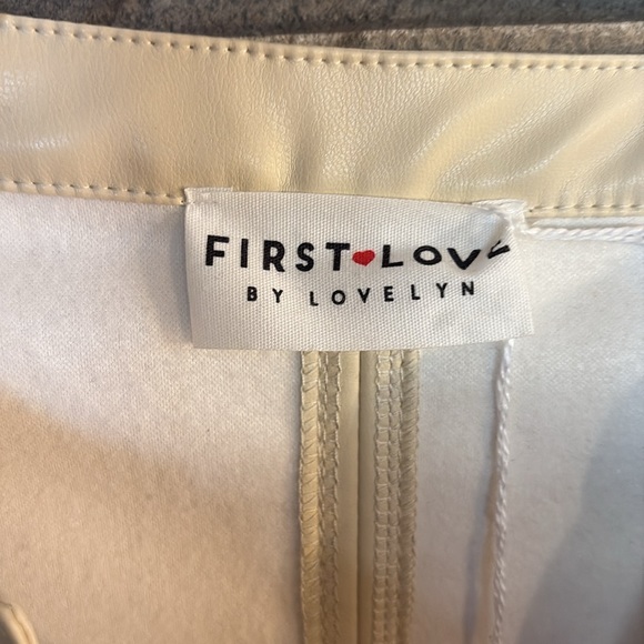 Cream Faux Leather top - Picture 2 of 11